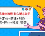 短视频实操全流程-长久博主必学：账号定位+搭建+创作+运营+转化+投放 等等-16888副业资讯