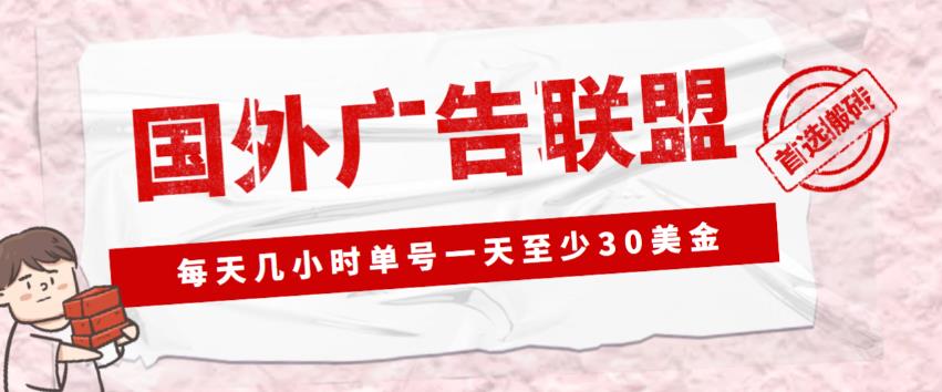 外面收费1980的最新国外LEAD广告联盟搬砖项目，单号一天至少30美金【详细玩法教程】-16888副业资讯