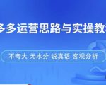 拼多多店铺运营思路与实操教程,快速学会拼多多开店和运营,少踩坑,多盈利-16888副业资讯