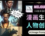 Midjourney V4版本操作教程:2个简单参数,完成漫画生成,人物创建-16888副业资讯