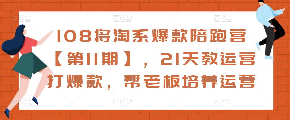 108将淘系爆款陪跑营【第11期】，21天教运营打爆款，帮老板培养运营-16888副业资讯