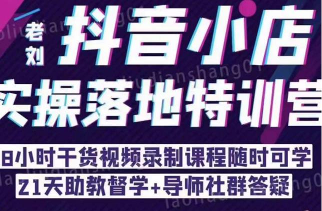 抖音小店实操落地特训营：抖音小店无货源精细化运营，抖店商品卡流量（22节）-16888副业资讯