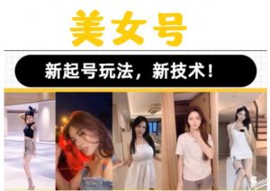 2023抖音快手短视频美女号课程制作玩法教程，美女号搬运新起号玩法，新技术（素材+教程）-16888副业资讯