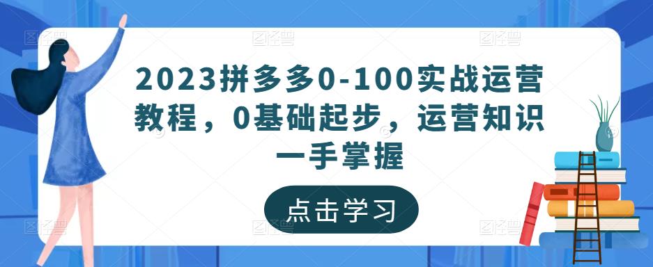 2023拼多多0-100实战运营教程，0基础起步，运营知识一手掌握-16888副业资讯