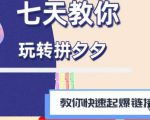 拼多多快速起爆链接思路1.0课程，七天教你玩转拼夕夕，教你快速起爆链接-16888副业资讯