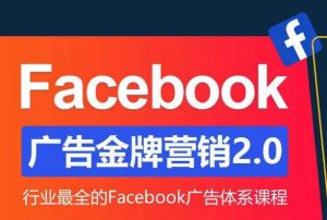 Facebook广告营销体系化教程,Facebook广告金牌营销2.0,行业最全的Facebook广告体系课程-16888副业资讯