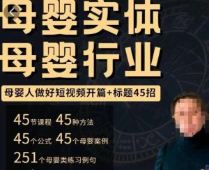 母婴行业短视频开篇+标题45招,如何在短视频中写一个吸引人的开篇加标题,让你的视频被更多人爱看-16888副业资讯