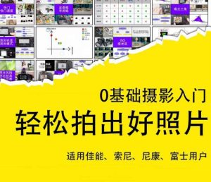 0基础摄影入门，轻松拍出好照片（适用佳能、索尼、尼康、富士用户）-16888副业资讯