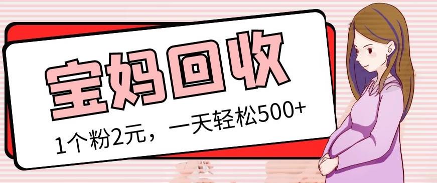 最新宝妈粉回收变现计划及胎教音乐高端变现玩法全套教程！（非老玩法）-16888副业资讯