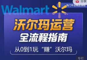 沃尔玛店铺前期运营从零到一最全指南，全面挖掘沃尔玛入门盲区，深度打造新手实操技巧-16888副业资讯