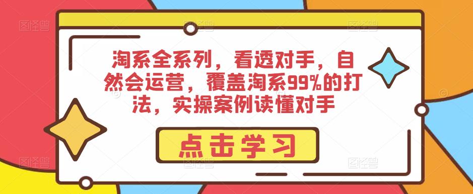淘系全系列，看透对手，自然会运营，覆盖淘系99%的打法，实操案例读懂对手-16888副业资讯
