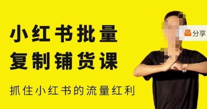 张宾·小红书批量复制铺货课，小红书0-1快速起号变现玩法，抓住小红书的流量红利（更新2023年3月）-16888副业资讯