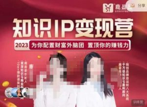 鹿盈盈-知识IP变现实操营，​普通人可复制的知识产品落地实操课，​带你打通知识IP变现底层逻辑-16888副业资讯