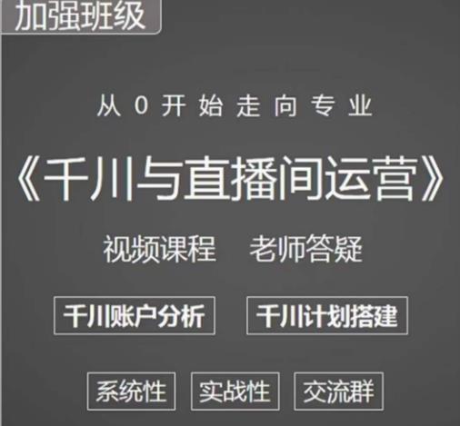 阳光哥·千川图文与直播间运营，从0开始走向专业，包含千川短视频图文、千川直播间、小店随心推-16888副业资讯
