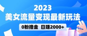 2023美女流量变现最新玩法，0粉撸金，日赚2000+，实测日引流300+-16888副业资讯