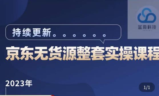 蓝七·2023京东店群整套实操视频教程，京东无货源整套操作流程大总结，减少信息差，有效做店发展-16888副业资讯