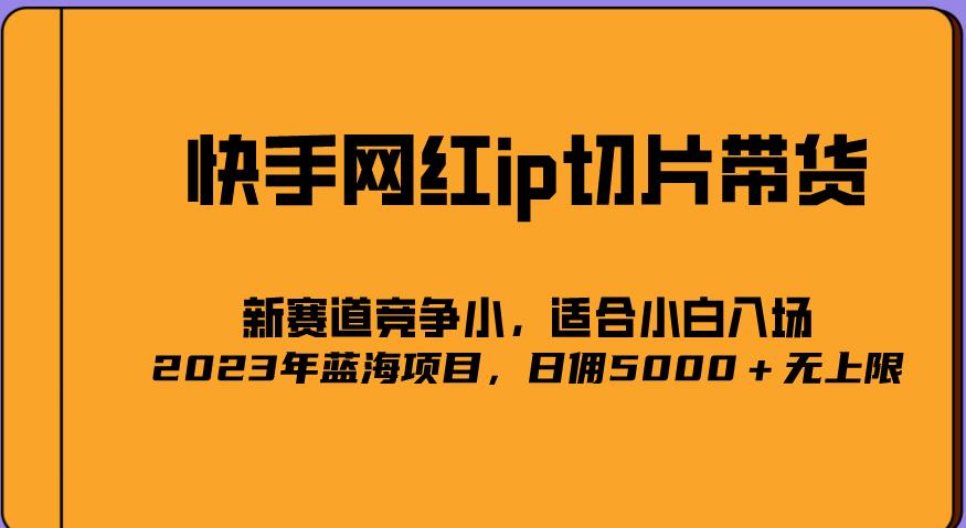 2023爆火的快手网红IP切片，号称日佣5000＋的蓝海项目，二驴的独家授权-16888副业资讯