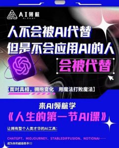 AI领航-人生第一节AI课，拉开你与普通工作者的距离！30位AI领域极客，汇集1000小时Al心得-16888副业资讯