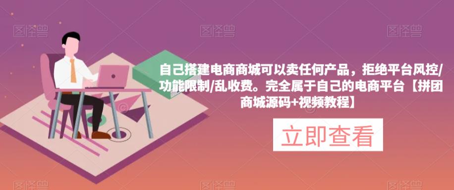 自己搭建电商商城可以卖任何产品，完全属于自己的电商平台【拼团商城源码+视频教程】-16888副业资讯