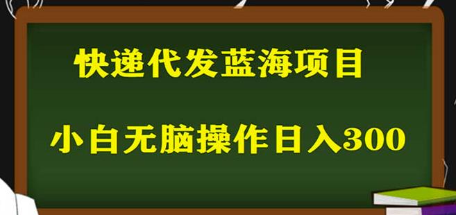 2023最新蓝海快递代发项目，小白零成本照抄也能日入300+-16888副业资讯