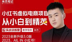 风口再至-米杰小红书虚拟电商项目3.0全网首发单号月收益过万可批量!-16888副业资讯