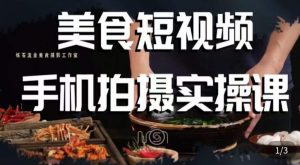 烁石·美食视频手机拍摄实操课,美食摄影理论、手机拍摄相关设置、剪辑调色、布光原理等内容-16888副业资讯
