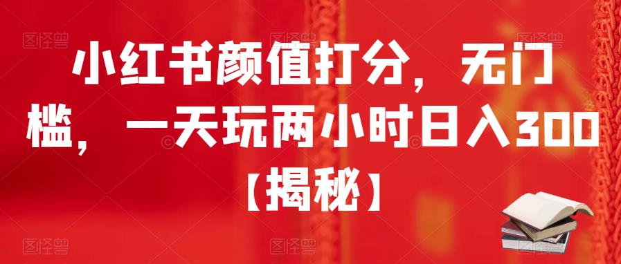 小红书颜值打分，无门槛，一天玩两小时日入300+【揭秘】-16888副业资讯