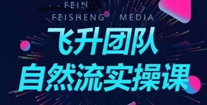 飞升团队课程自然流实操课，抖音半无人起号主播间搭建教学-16888副业资讯