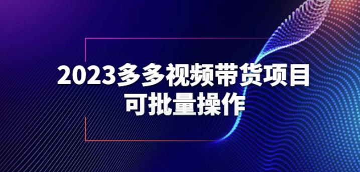 2023多多视频带货项目，可批量操作【保姆级教学】【揭秘】-16888副业资讯