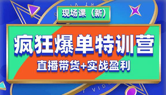 抖音短视频疯狂爆单特训营现场课（新）直播带货+实战案例-16888副业资讯