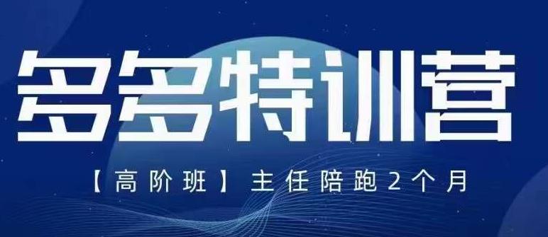 纪主任·5月最新多多特训营高阶班，玩法落地实操，多多全掌握-16888副业资讯