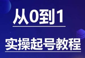 石野·小白起号实操教程，​掌握各种起号的玩法技术，了解流量的核心-16888副业资讯