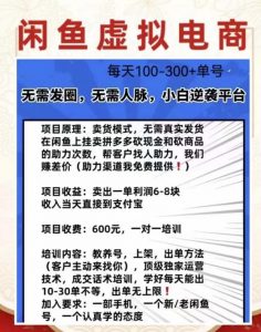外边收费600多的闲鱼新玩法虚似电商之拼多多助力项目，单号100-300元-16888副业资讯