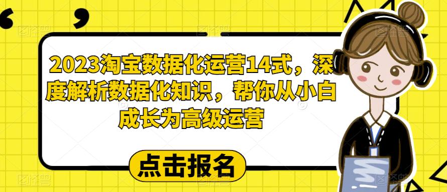 2023淘宝数据化运营14式，深度解析数据化知识，帮你从小白成长为高级运营-16888副业资讯