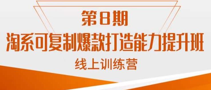 淘系可复制爆款打造能力提升班，这是一套可复制的打爆款标准化流程-16888副业资讯