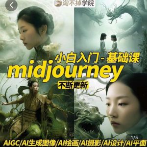 淘不掉学院·midjourney小白入门基础,AI摄影+AI设计+AI绘画-AIGC作图-16888副业资讯