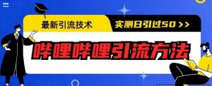 最新引流技术，哔哩哔哩引流方法，实测日引50人【揭秘】-16888副业资讯