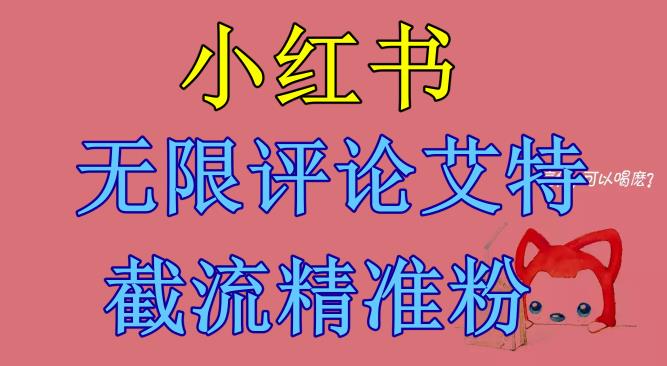 小红书无限评论艾特截流精准粉（软件+教程）-16888副业资讯
