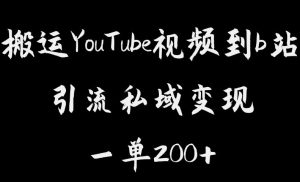 搬运YouTube视频到b站,引流私域一单利润200+,几乎0成本!【揭秘】-16888副业资讯