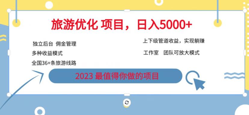 7.22旅游项目最新模式，独立后台+全国35+线路，日入5000+【揭秘】-16888副业资讯
