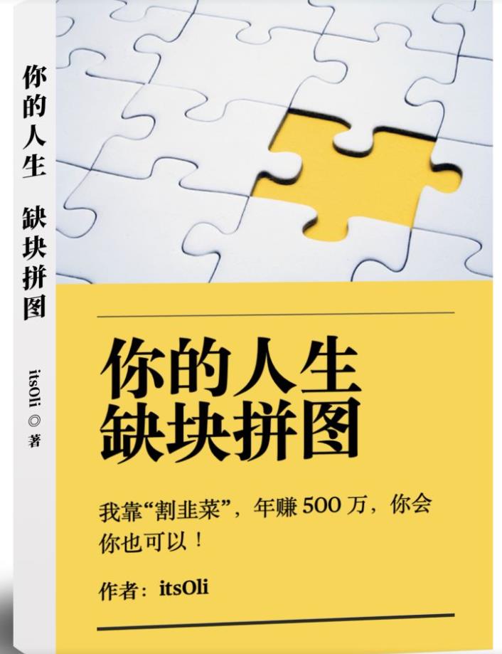 某高赞电子书《你的人生，缺块拼图——我靠“割韭菜”，年赚500万，你会你也可以》-16888副业资讯