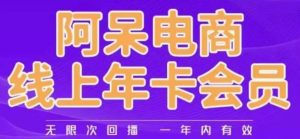 阿呆电商线上年会员，阿呆电商干货分享（更新中）-16888副业资讯