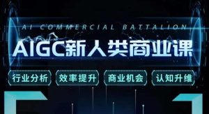 张诗童·AIGC新人类商业课，​行业分析/效率提升/商业机会/认知升维-16888副业资讯