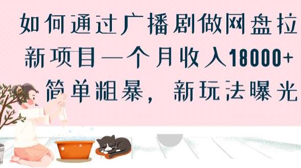 如何通过广播剧做网盘拉新项目一个月收入18000+，简单粗暴，新玩法曝光【揭秘】-16888副业资讯