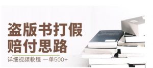 最新盗版书赔付打假项目，一单利润500+【详细玩法视频教程】【仅揭秘】-16888副业资讯