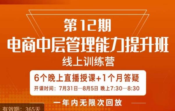 陈少珊·电商中层管理能力提升班，学习对象-电商公司各个岗位的主管，20人人以内的电商公司老板-16888副业资讯