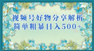 视频号好物分享解析，简单粗暴可以批量方大的项目【揭秘】-16888副业资讯