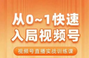 陈厂长·从0-1快速入局视频号课程，视频号直播实战训练课-16888副业资讯