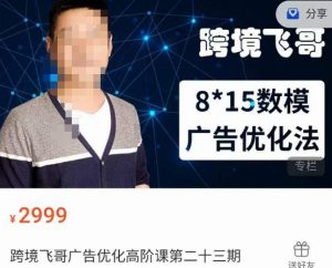 跨境飞哥·广告优化高阶课第二十三期，​8*15数模广告优化法，用数据驱动决策-16888副业资讯