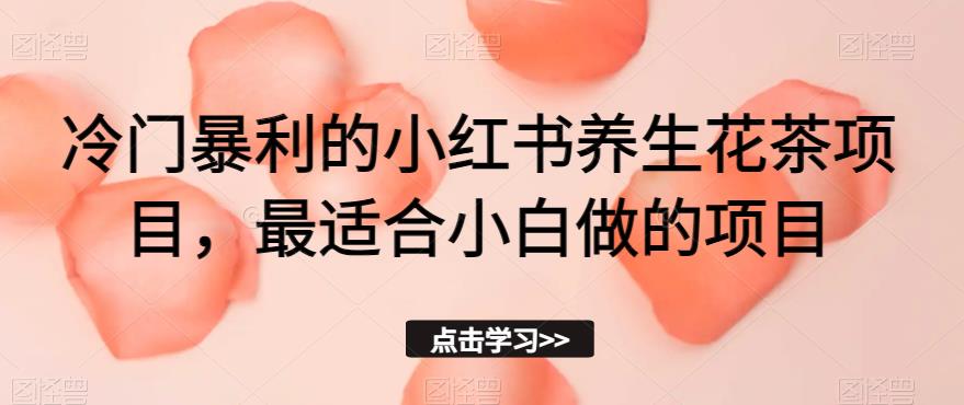 冷门暴利的小红书养生花茶项目，最适合小白做的项目【揭秘】-16888副业资讯